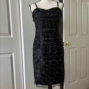 Chic Black Lace Midi Dress